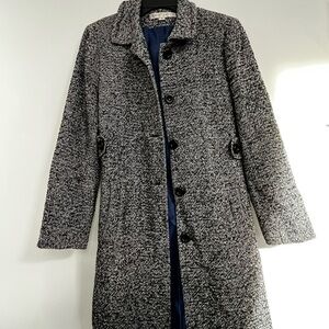 Larry Levine Charcoal Tweed Trench Coat